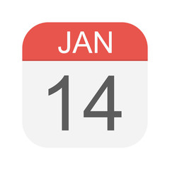 January 14 - Calendar Icon