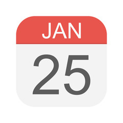 January 25 - Calendar Icon