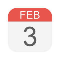 February 3 - Calendar Icon