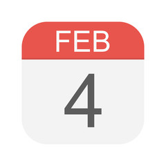 February 4 - Calendar Icon