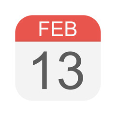 February 13 - Calendar Icon