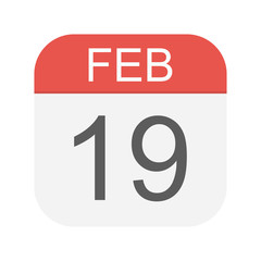 February 19 - Calendar Icon