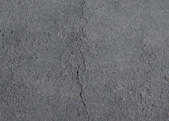 Crack in the asphalt of a street, the picture is thereby divided into a left and a right half. The photo is suitable as a symbol for a division or separation