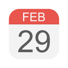 February 29 - Calendar Icon