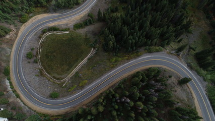 Winding mountain road