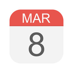 March 8 - Calendar Icon