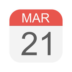 March 21 - Calendar Icon