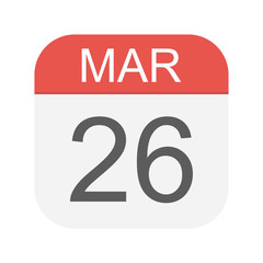 March 26 - Calendar Icon