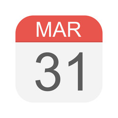March 31 - Calendar Icon