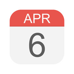 April 6 - Calendar Icon