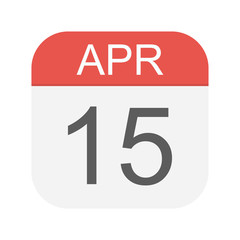 April 15 - Calendar Icon