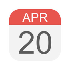 April 20 - Calendar Icon