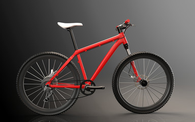 Fototapeta na wymiar Bicycle on background. Bike.3D rendering.