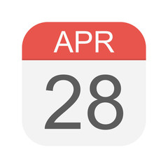 Fototapeta premium April 28 - Calendar Icon