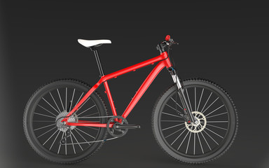 Obraz premium Bicycle on background. Bike.3D rendering.