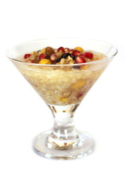 Turkish dessert Asure Ashure from boiled cereals with dried frui
