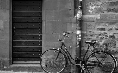 Fototapeta na wymiar Parking A Bicycle At Home