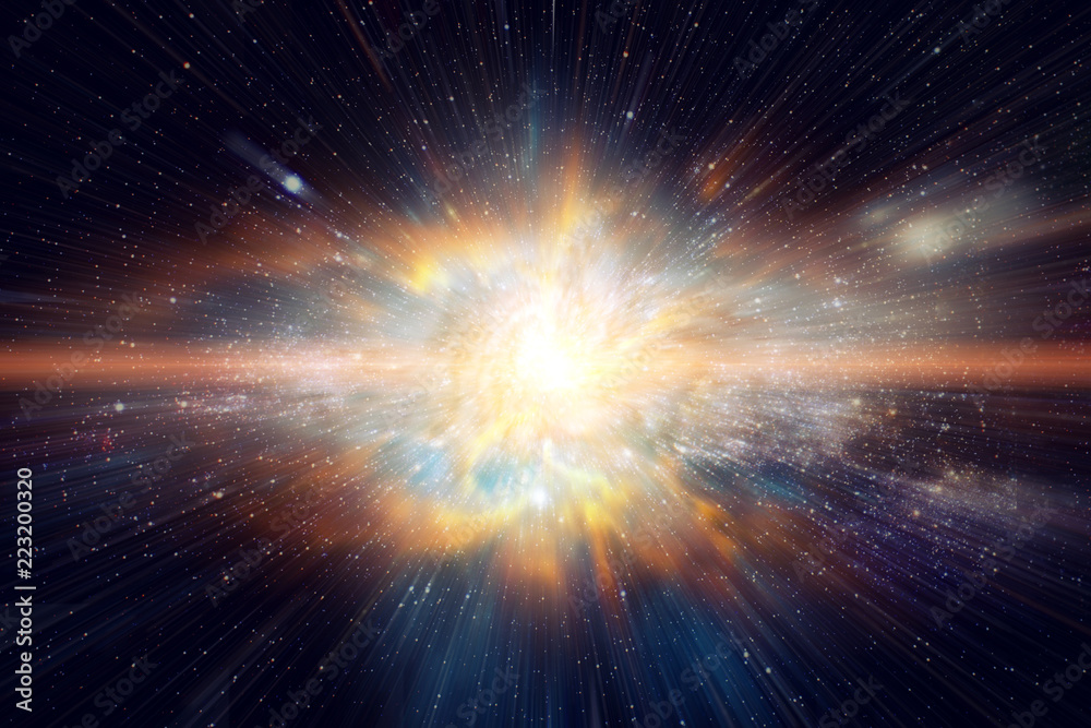 Wall mural space and galaxy light speed travel. elements of this image furnished by nasa.