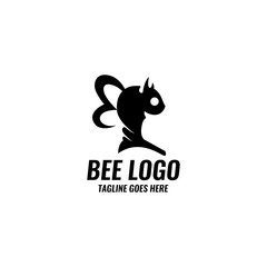 bee logo design template. Vector illustration