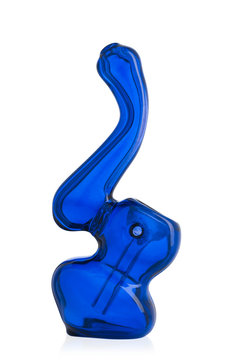 Blue glass babler