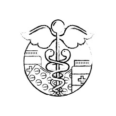 caduceus healthcare medicine pharmacy symbol