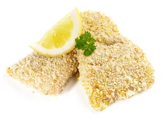 Seelachs paniert - ungebraten