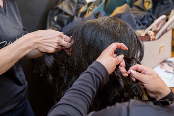 Fototapeta premium Girl and beautiful hairstyle