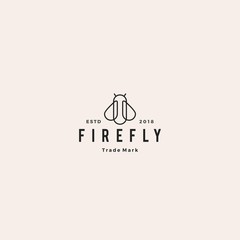 firefly logo hipster retro vintage vector icon illustration design inspirations