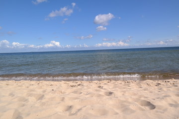 a sunny afternoon at the beach of usedom in the baltic sea