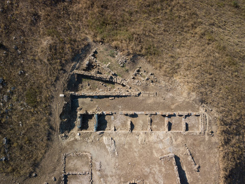 archaeological park of finiq (phoenice) aereal photo