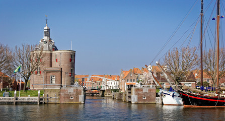 Old cityscape of the town of Enkhuizen