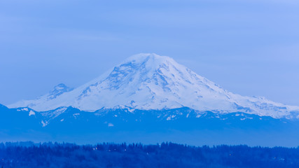View of Mount Rainier in the state of Washington, USA.