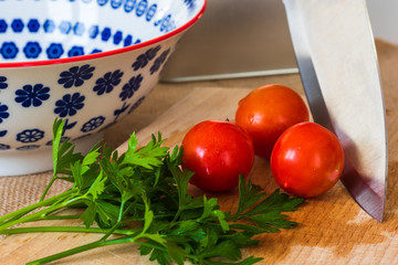 Red cherry tomatoes