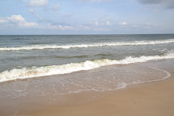 a stormy afternoon at the beach of usedom in the baltic sea