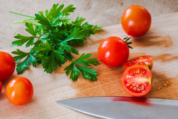 Red cherry tomatoes