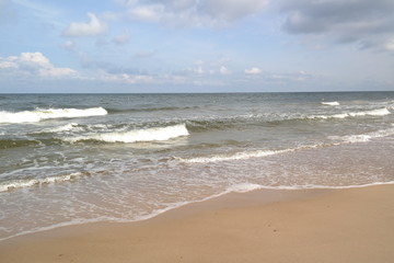 a stormy afternoon at the beach of usedom in the baltic sea