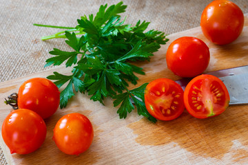 Red cherry tomatoes