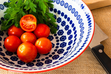 Red cherry tomatoes