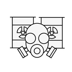 respirator protective mask and hazard barrels