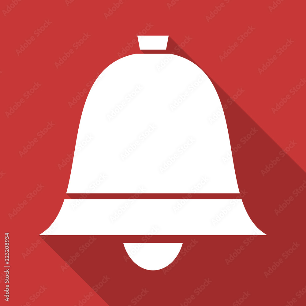 Poster bell vector icon. alarm sign. flat design alert symbol.