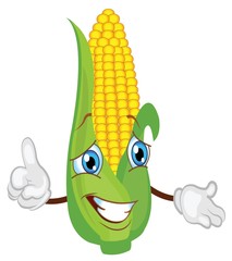 cute corn character cartoon