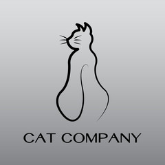 cat outline company logo