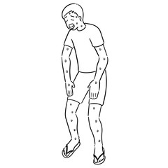 vector of people in hot weather