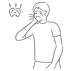 vector set of toothache