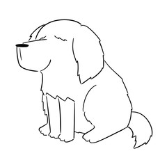 vector of dog, golden retriever