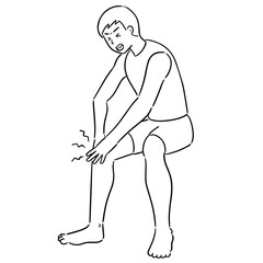 vector of knee pain