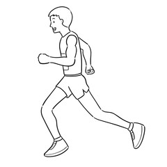 vector of man running