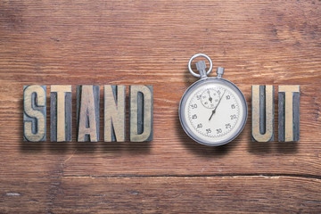 stand out watch wooden