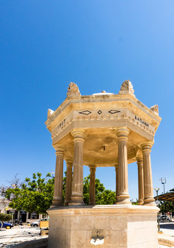 Roman fountain in the ancient city of Paphos, Cyprus.