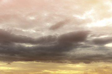 sunset sky with clouds